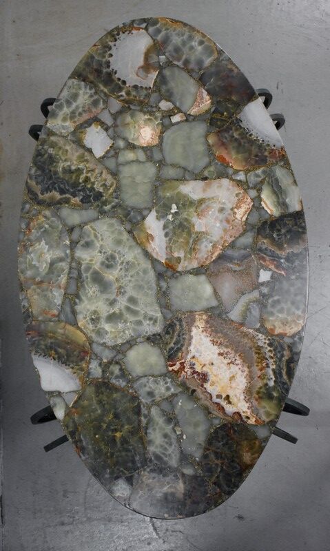 Marble and Forged Iron Low Table - 1950