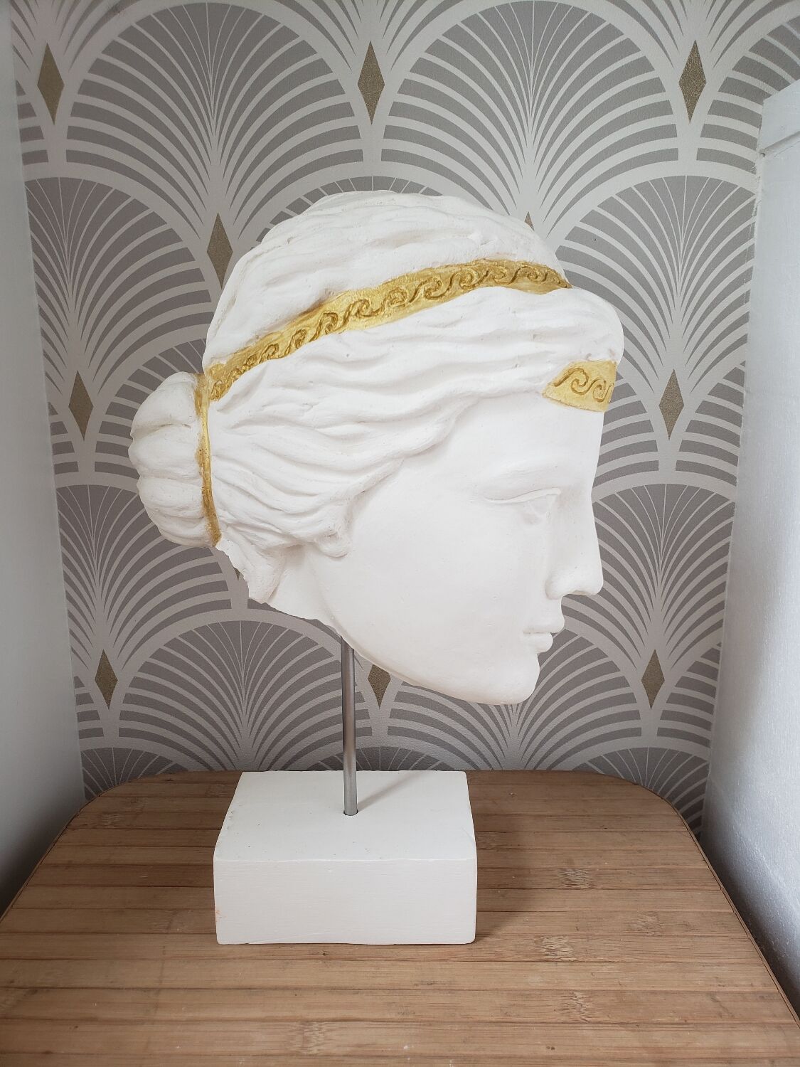 Greek woman's head in plaster