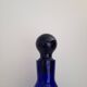 Vintage blue glass pyramid carafe from the 80s
