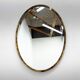 Vintage Brass Wall Mirror with Facet, France