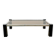 Table Basse Design Noir & Chrome – Verre Fumé
