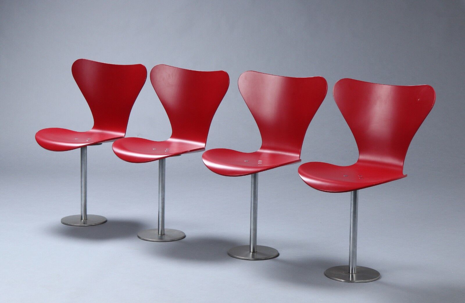Vintage auditorium chairs Arne Jacobsen Butterfly by Fritz Hansen 1960