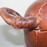 Leather Pig Stool By Dimitri Omersa, 1960s
