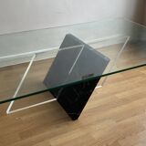Glass coffee table, 70s