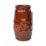 Ceramic brown mug, SPiLA Bolesławiec, Poland, 1970s.
