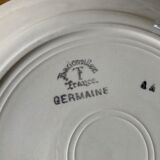 Lot de 6 assiettes plates en faïence de Badonviller