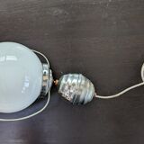 Opaline ball lamp adjustable ceiling light, 50's