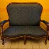 Blue voltaire sofa