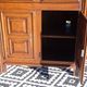Small oak cabinet, 4 doors, Louis XIII style