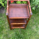 Bedside table, end table, vintage rattan shelf