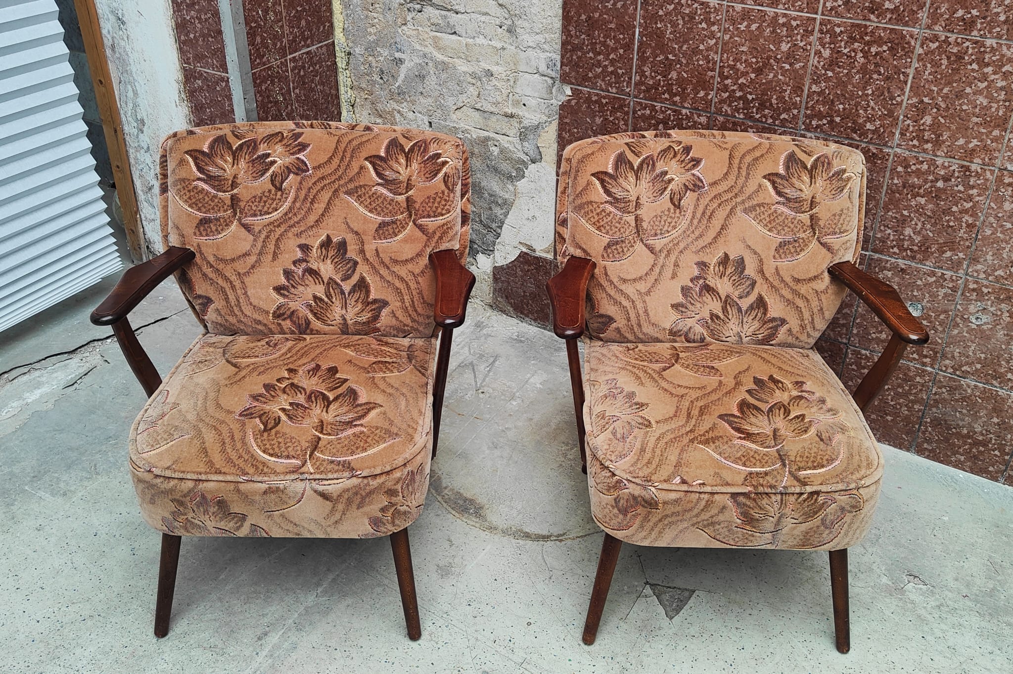 Set de 2 fauteuils de cocktail mid century