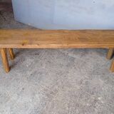 Bench 144 cm old patinated solid wood
