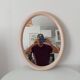 Vintage oval mirror from the 70s.