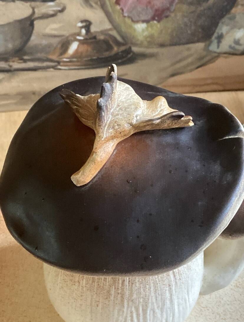Mushroom-shaped earthenware service by Bruno Dose, vintage 1960s