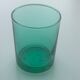 8 glasses in green glass with whisky, aperitif or water vintage 1970