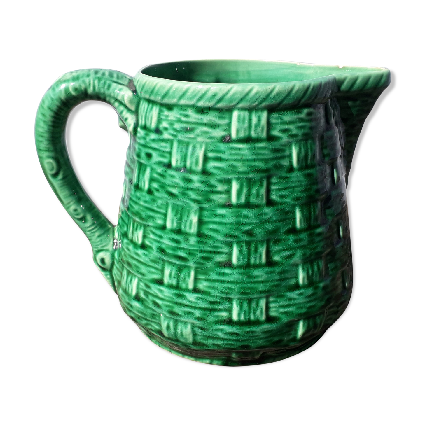 Pitcher digoin sarreguemines green