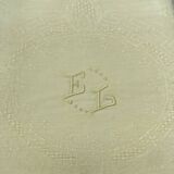 set de 4 serviettes monogrammées EL teintes jaune