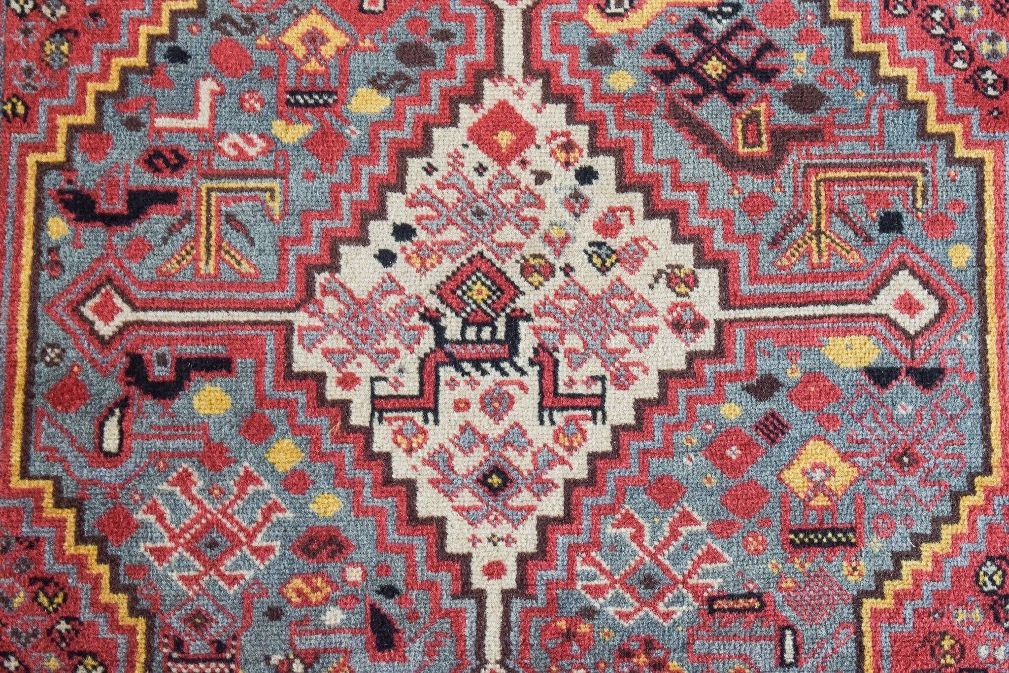 Vintage - Tapis azerbaïdjanais tissé à la main
