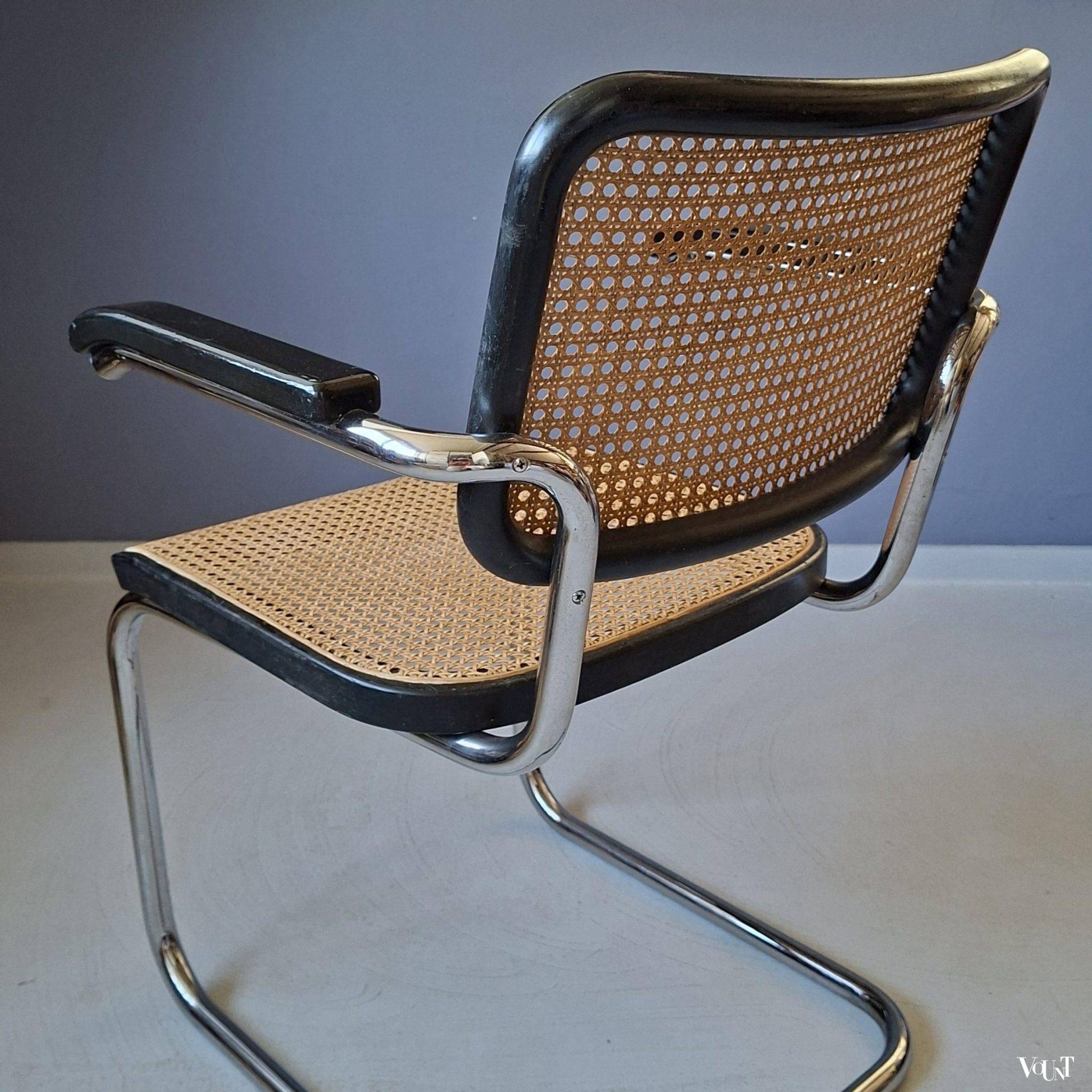 Black S64 chair, Marcel Breuer for Thonet, 1981