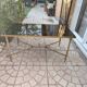 Vintage Coffee Table 60s-70s Gold Brass Hollywood Regency/Jansen Style