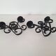 Vintage black wrought iron candlestick