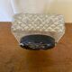 Antique Wall Lamp Ceiling Light Molded Glass + Vintage Black Metal Bracket