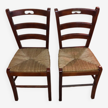 Deux chaises bois