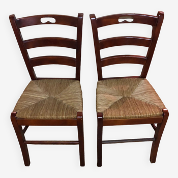 Two wooden chairs