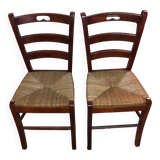 Deux chaises bois