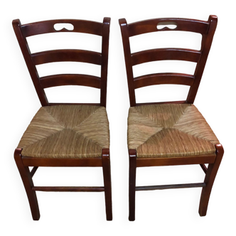 Two wooden chairs