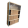 Vintage Kewlox brown shelving armoire / display cabinet