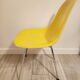 Chaises Eames DSX jaune en fibres de verre de 1975