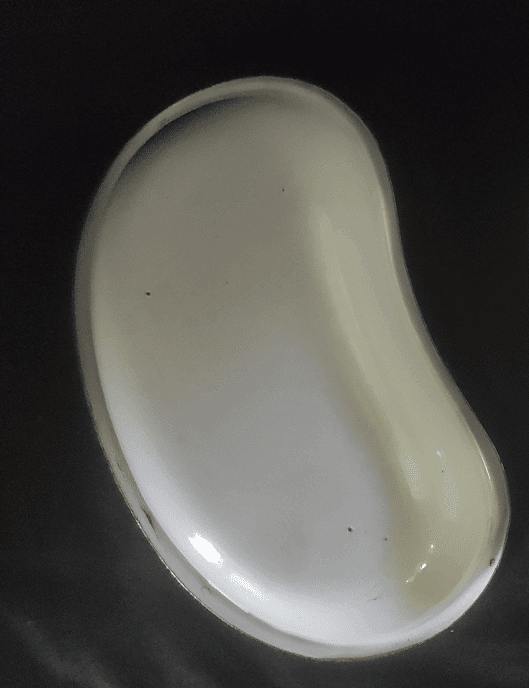 Dish bean enamelled sheet metal