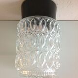 Glass ceiling light structured by RZB Leuchten, vintage 60/70s