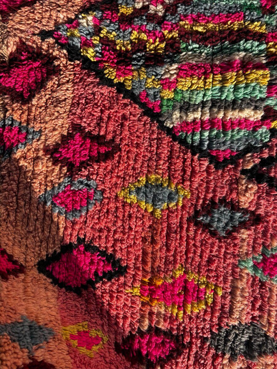 New pink Boujad Moroccan Berber rug.
