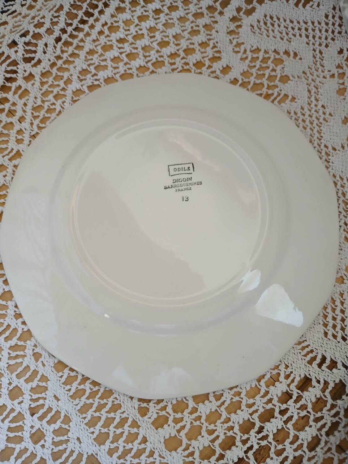 6 Digoin and Sarreguemines dinner plates