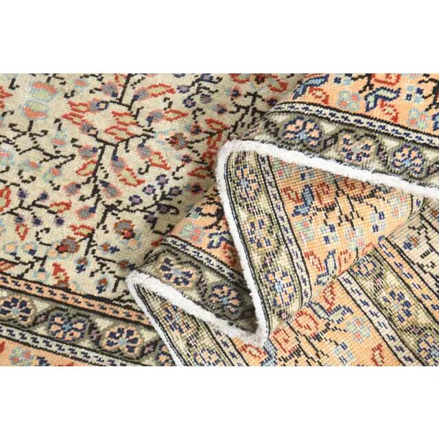 1970s Turkish Oushak Handmade Wool Cotton Orange Area Rug 199x291