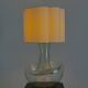 Large vintage table lamp with sculptural glass base