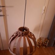 Scandinavian wooden slat suspension