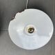 Pair of vintage lampshades, old enamelled sheet metal lampshades