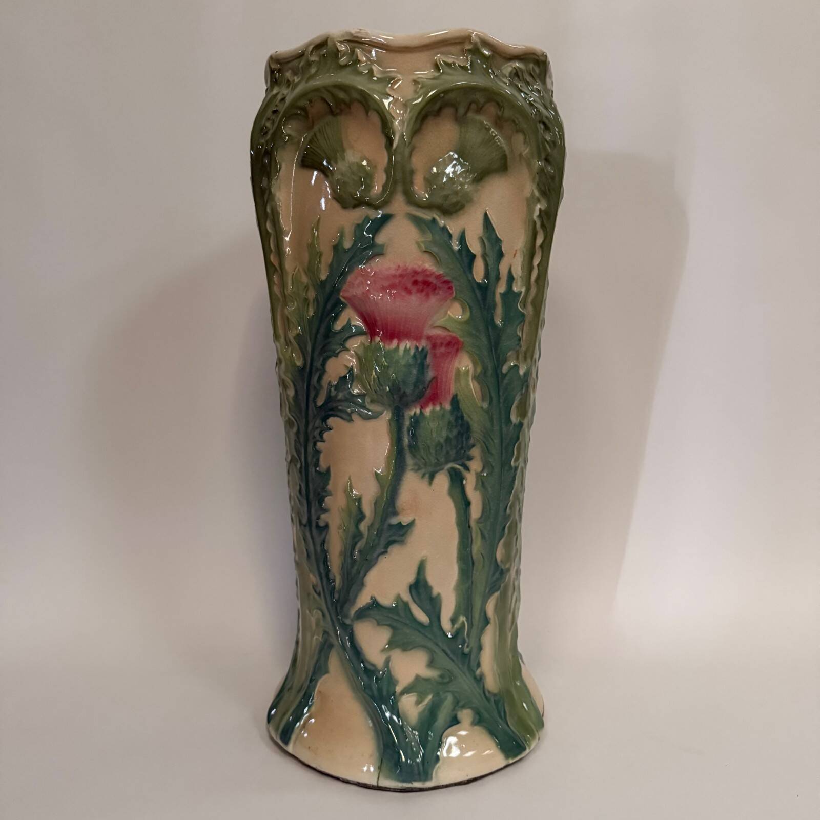 1900 Art Nouveau slip umbrella stand with thistle decoration