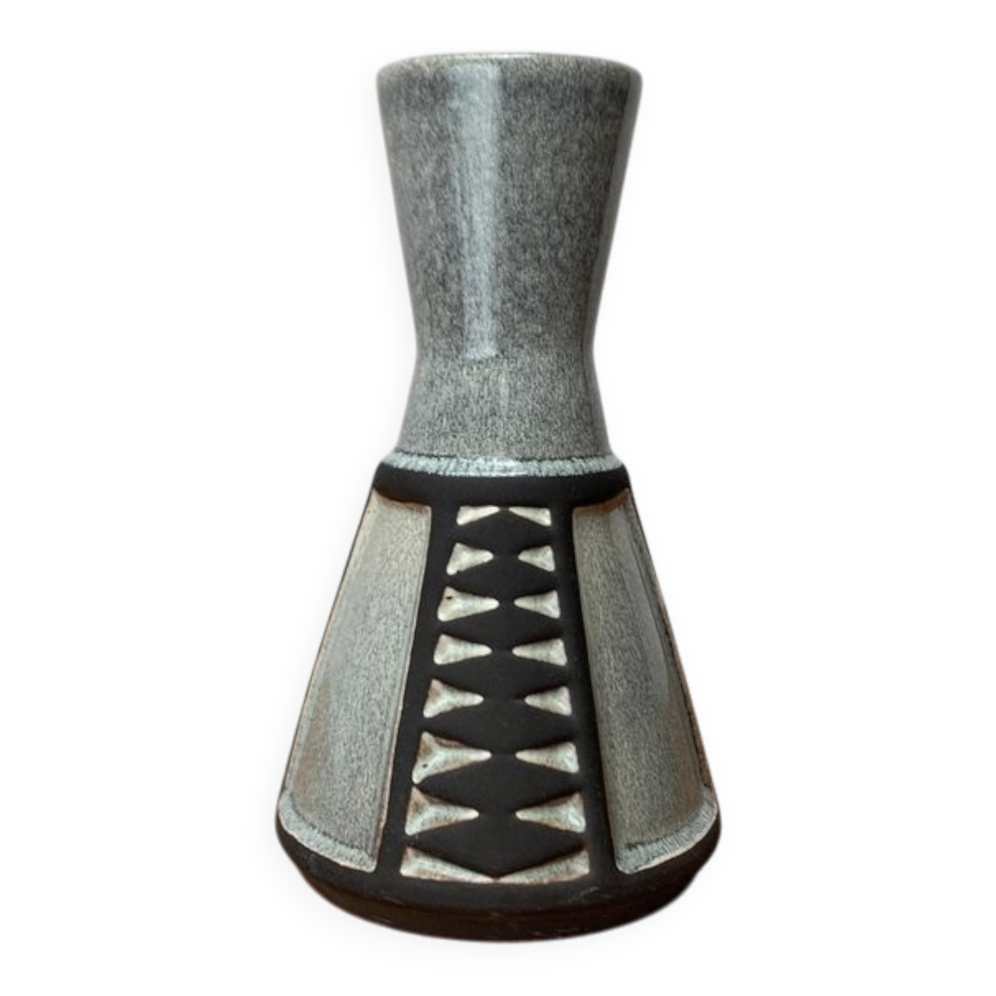 Ceramic vase from the Danish mid-century studio of Frank Keramik, 1960s.