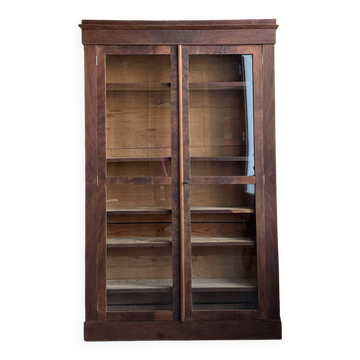 Vitrine Louis-Philippe en noyer