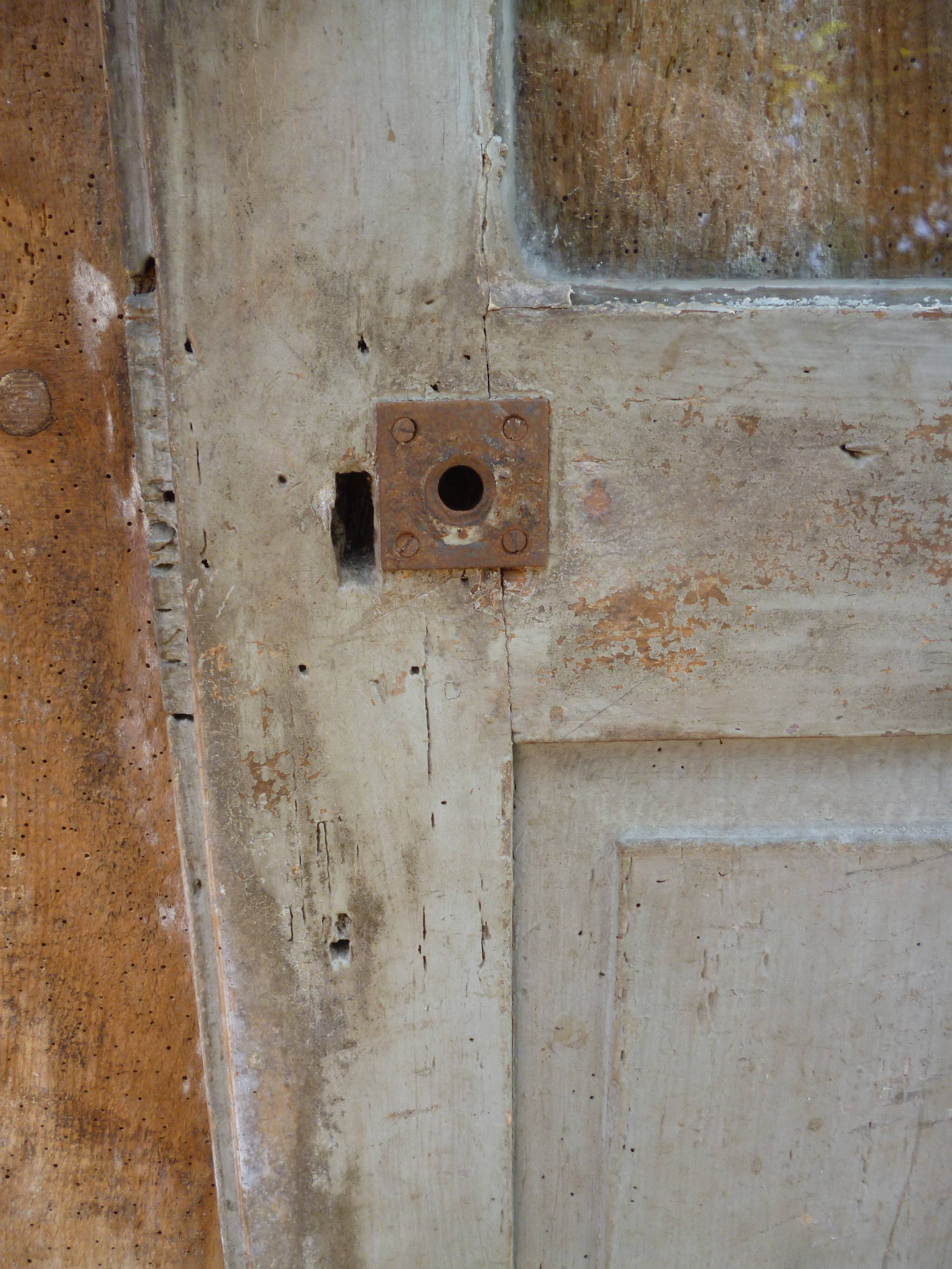 Old gray patina door