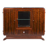 Buffet Art Déco en marbre et placage de palissandre, France, années 1930