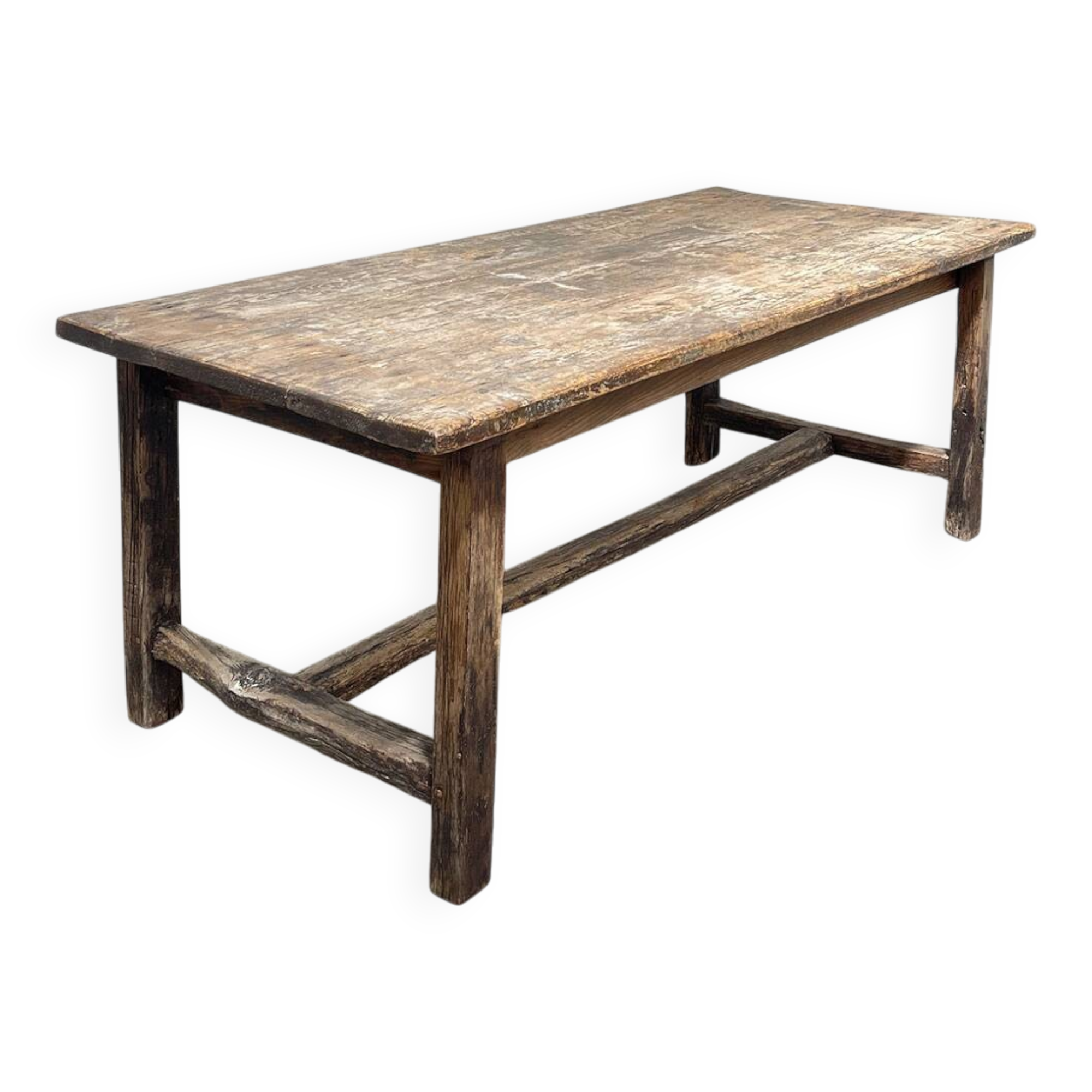 Table de ferme 1900 en chêne "Ruoms"