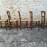 Set of 15 straw chairs