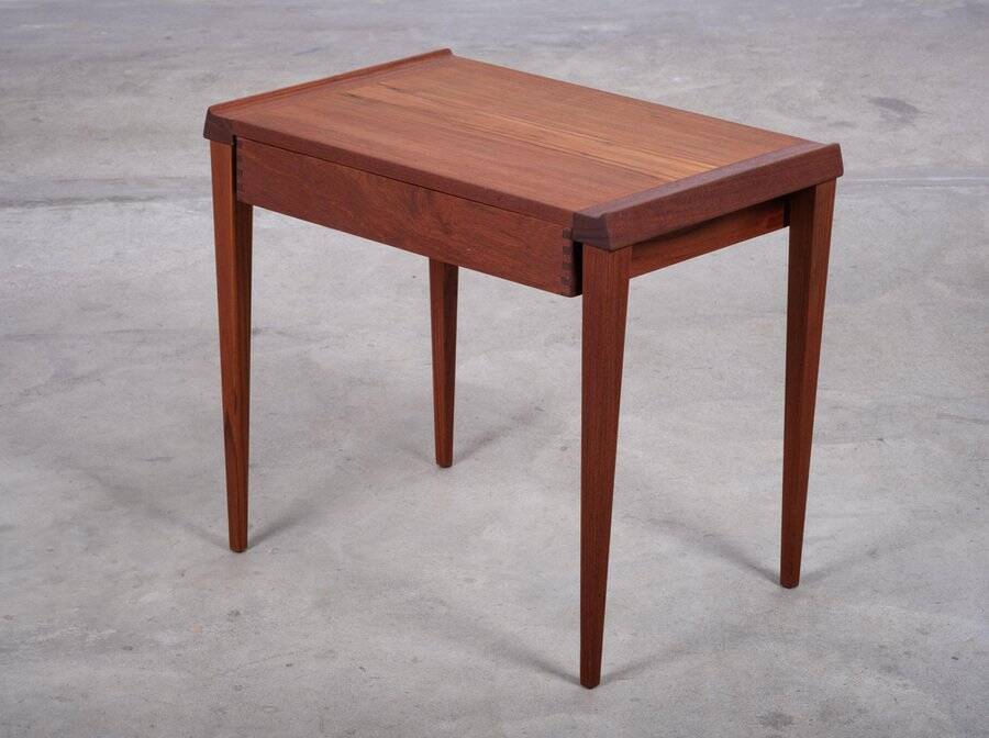 Teak Side Table with Drawer, Denmark, 1960s