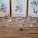 Vintage crystal ice cream cups with silver rim