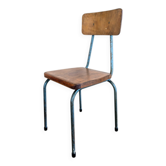 Chaise enfant vintage industrielle